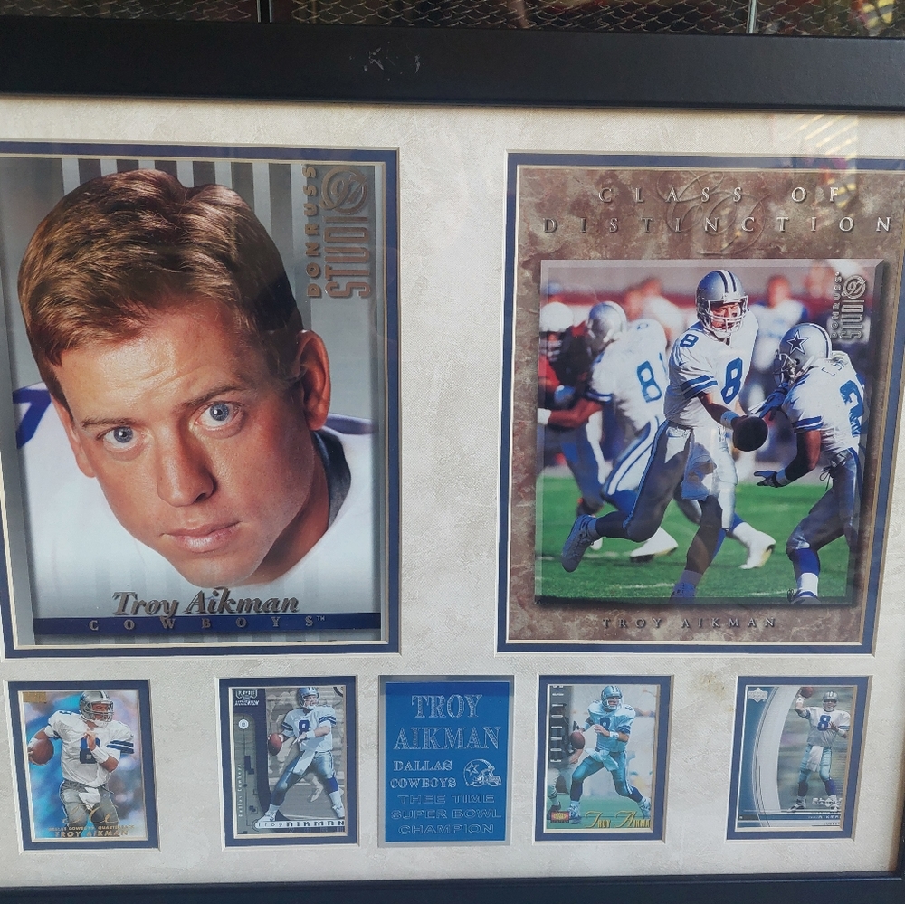 1990's Troy Aikman Class of Division Dallas Cowboys Plaque